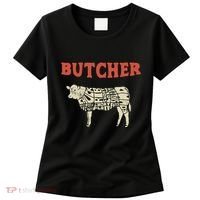 Butcher Cow Diagram Meat Lovers Steak Butchery Women's T-Shirt thumb 0