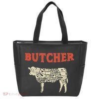 Butcher Cow Diagram Meat Lovers Steak Butchery Tote Bag thumb 0