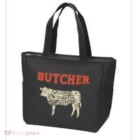 Butcher Cow Diagram Meat Lovers Steak Butchery Tote Bag thumb 3