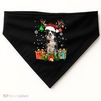 Border Collie Dog Tree Christmas Lights Ugly Xmas Sweater Gift USA-Made Doggie Bandana thumb 0
