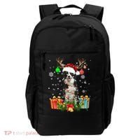 Border Collie Dog Tree Christmas Lights Ugly Xmas Sweater Gift Backpack thumb 0