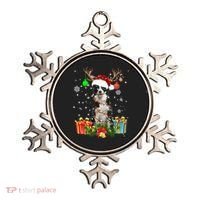 Border Collie Dog Tree Christmas Lights Ugly Xmas Sweater Gift Ornament thumb 0