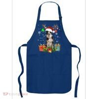 Border Collie Dog Tree Christmas Lights Ugly Xmas Sweater Gift Apron thumb 0