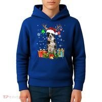 Border Collie Dog Tree Christmas Lights Ugly Xmas Sweater Gift Kids Hoodie thumb 4