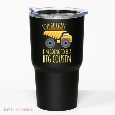 Big Cousin Digger Construction Design For Pregnancy Reveal Tumbler