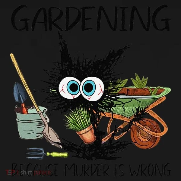 Black Cat Do Gardening Because Murder Is Wrong (1) Bucket Hat
