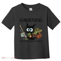 Black Cat Do Gardening Because Murder Is Wrong (1) Toddler T-Shirt thumb 0