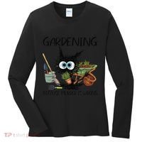 Black Cat Do Gardening Because Murder Is Wrong (1) Women's Long Sleeve Shirt thumb 0