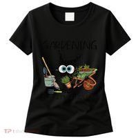 Black Cat Do Gardening Because Murder Is Wrong (1) Women's T-Shirt thumb 0