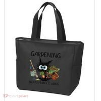 Black Cat Do Gardening Because Murder Is Wrong (1) Tote Bag thumb 3