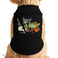 Black Cat Do Gardening Because Murder Is Wrong Doggie Tank thumb 0