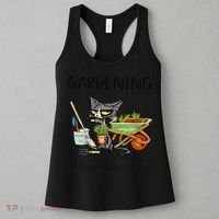 Black Cat Do Gardening Because Murder Is Wrong Women's Tank Top thumb 3