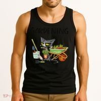 Black Cat Do Gardening Because Murder Is Wrong Tank Top thumb 3