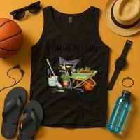 Black Cat Do Gardening Because Murder Is Wrong Tank Top thumb 4