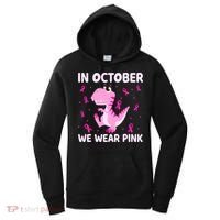 Breast Cancer Dinosaur In October We Wear Pink Boys Women's Hoodie thumb 0