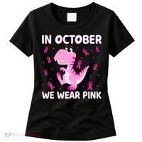 Breast Cancer Dinosaur In October We Wear Pink Boys Women's T-Shirt thumb 0