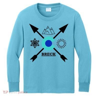 Breckenridge Colorado Directional Crewneck Gift Kids Long Sleeve Shirt