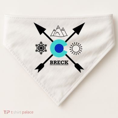 Breckenridge Colorado Directional Crewneck Gift USA-Made Doggie Bandana