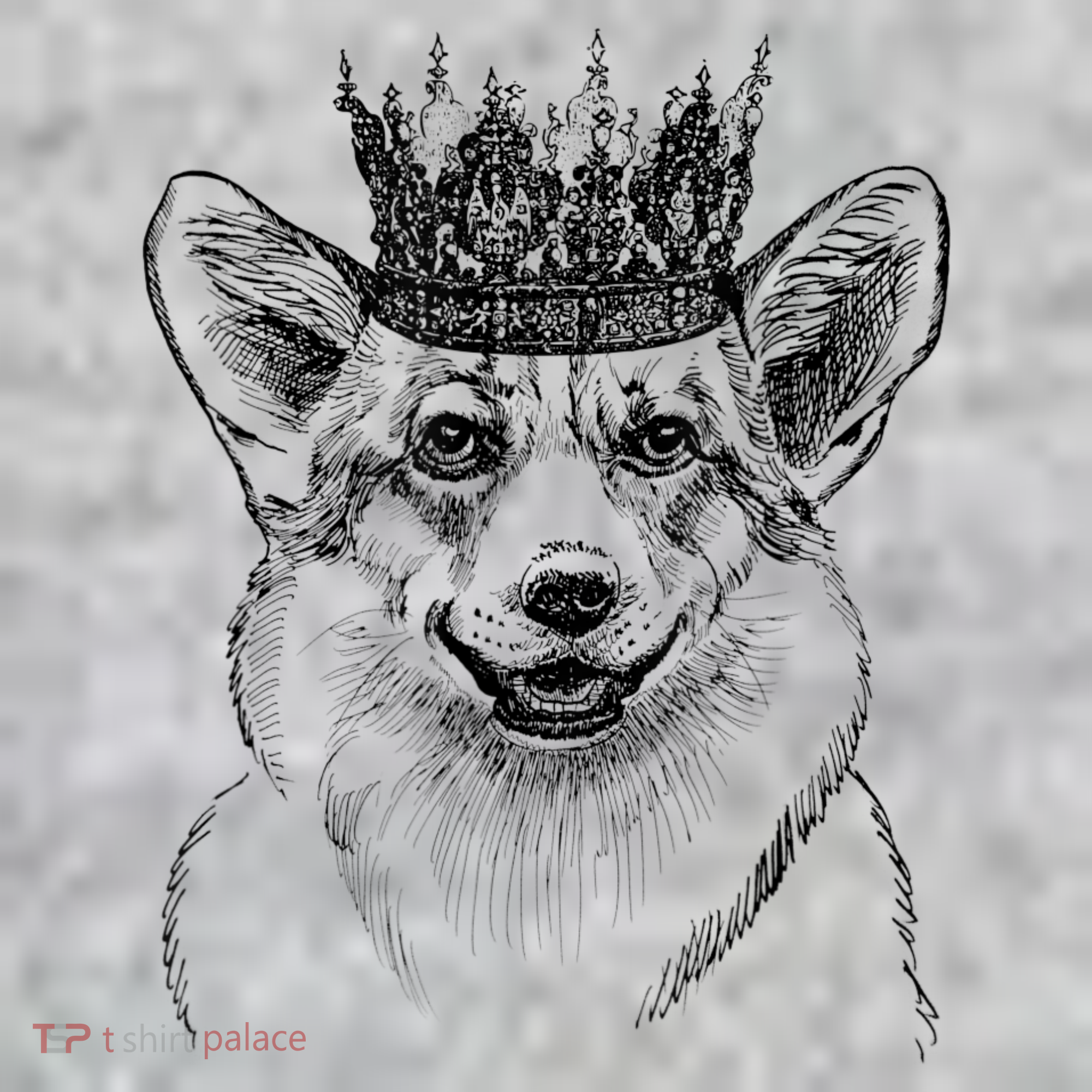 British Corgi Dog Queen Crown Queens Platinum Jubilee Women The Baniff Cuffed Pom Beanie