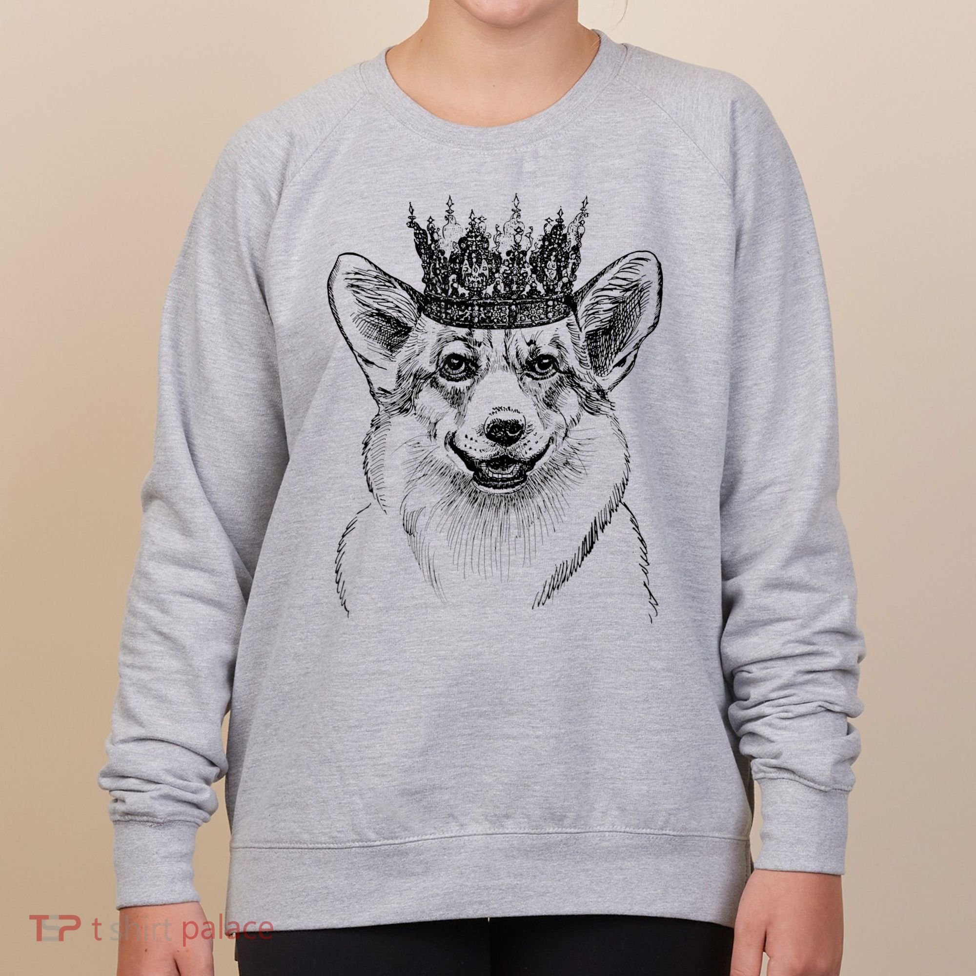 British Corgi Dog Queen Crown Queens Platinum Jubilee Women Women's Sweatshirt