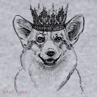 British Corgi Dog Queen Crown Queens Platinum Jubilee Women Women's Racerback Cropped Tank thumb 2