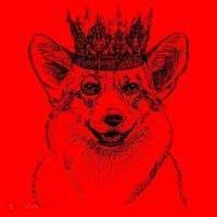British Corgi Dog Queen Crown Queens Platinum Jubilee Women Santa Hat thumb 1