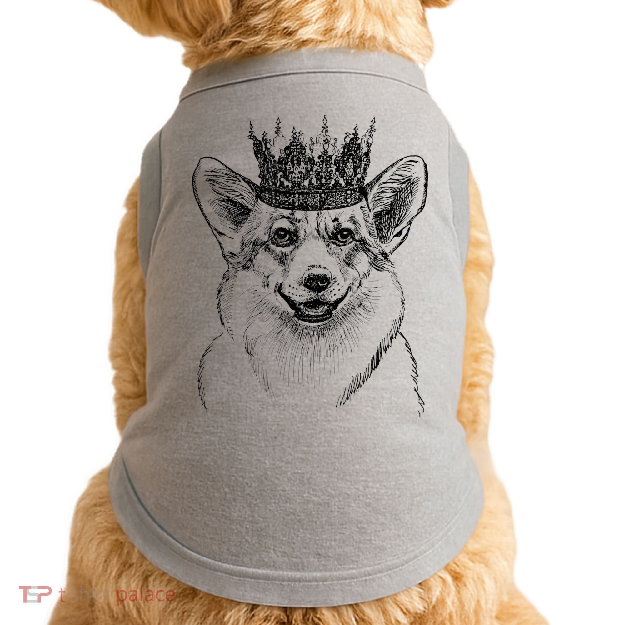 British Corgi Dog Queen Crown Queens Platinum Jubilee Women Doggie Tank