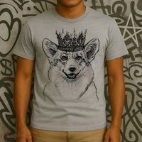 British Corgi Dog Queen Crown Queens Platinum Jubilee Women T-Shirt thumb 3