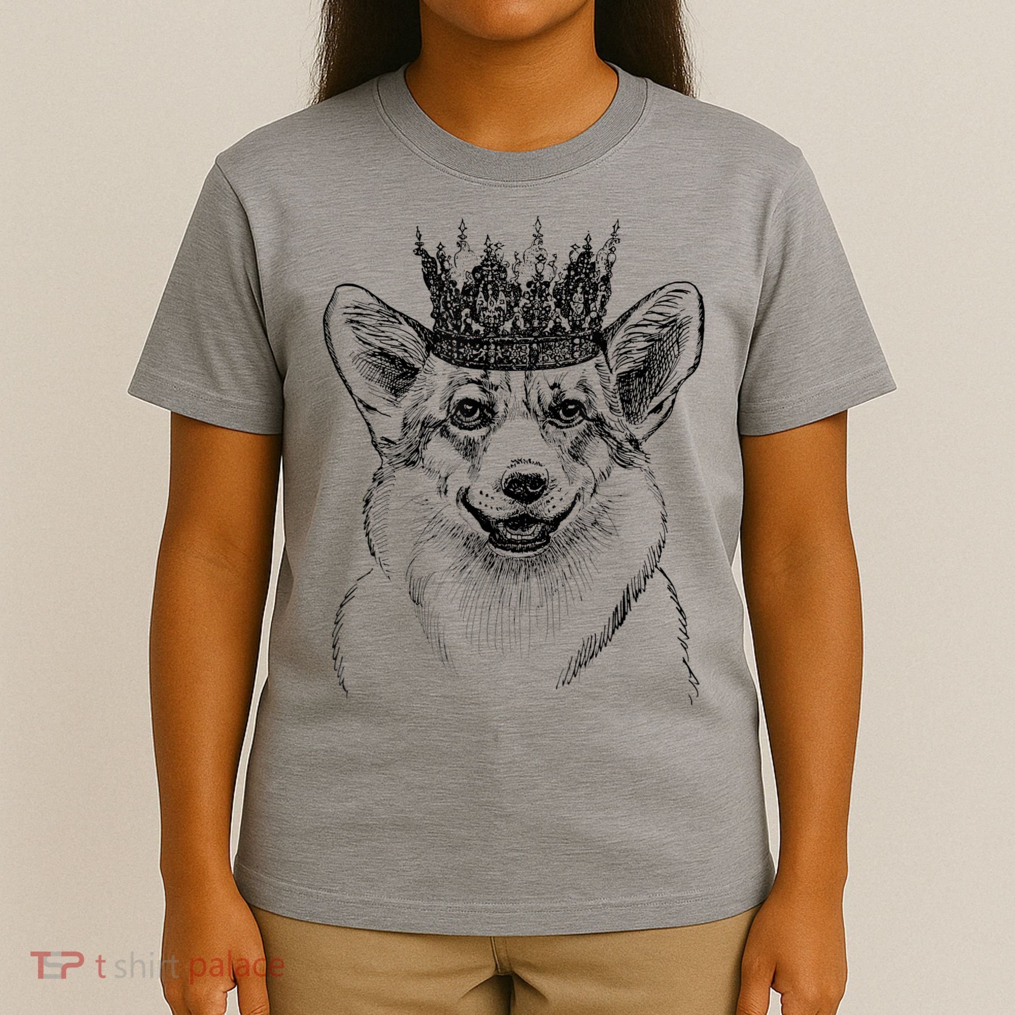 British Corgi Dog Queen Crown Queens Platinum Jubilee Women T-Shirt