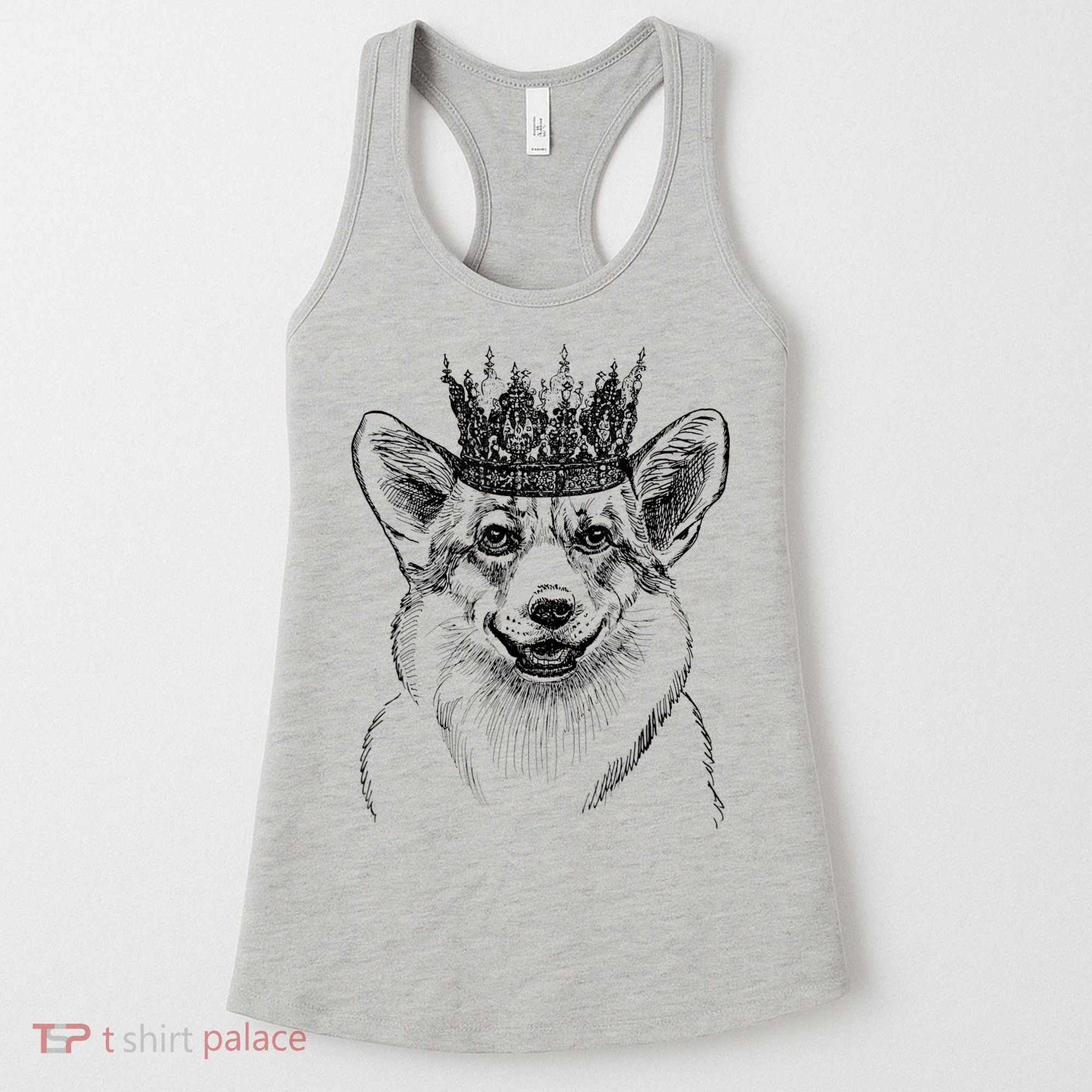 British Corgi Dog Queen Crown Queens Platinum Jubilee Women Women's Tank Top
