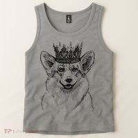 British Corgi Dog Queen Crown Queens Platinum Jubilee Women Tank Top thumb 2