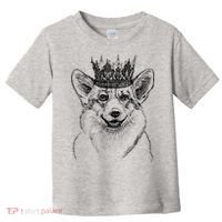 British Corgi Dog Queen Crown Queens Platinum Jubilee Women Toddler T-Shirt thumb 0