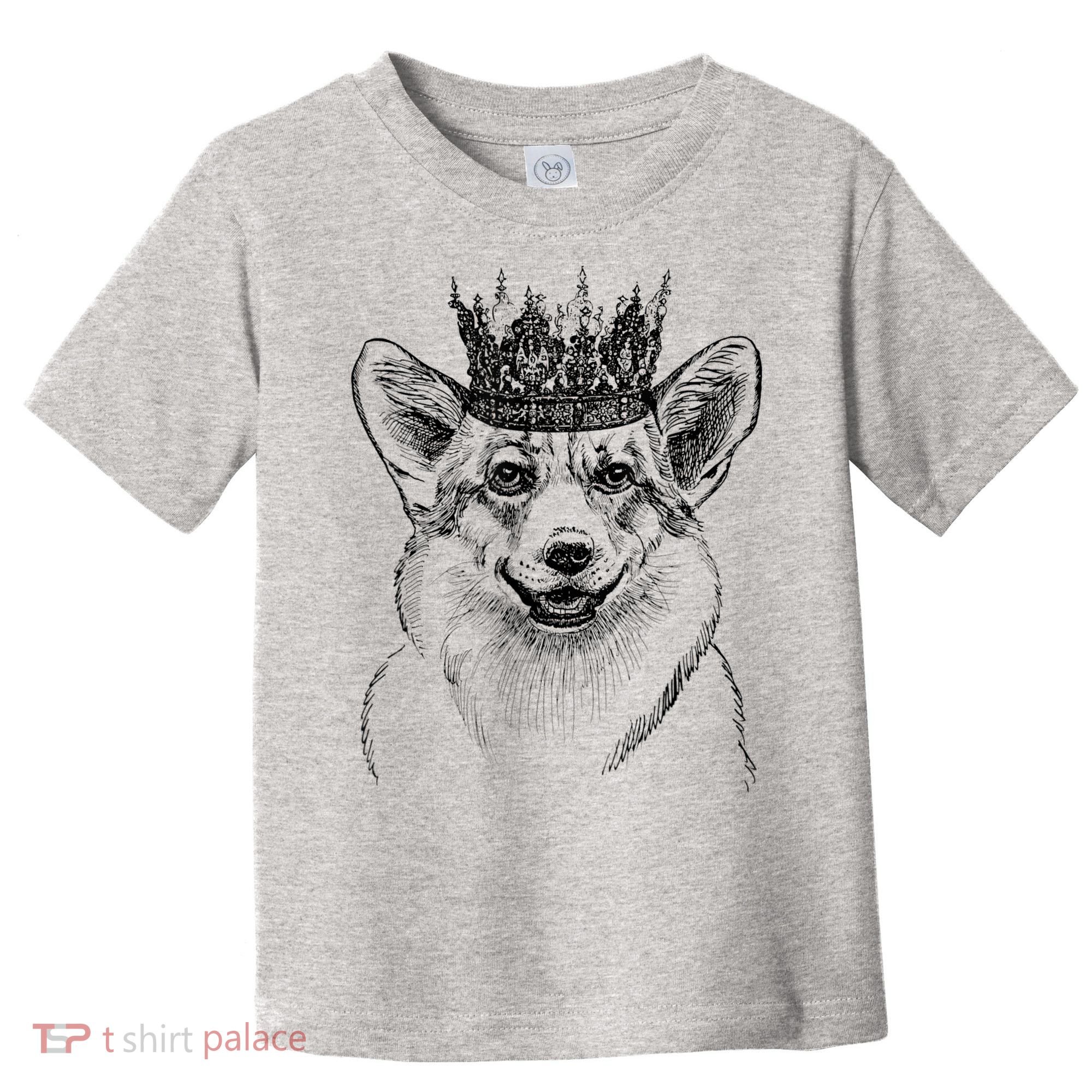 British Corgi Dog Queen Crown Queens Platinum Jubilee Women Toddler T-Shirt