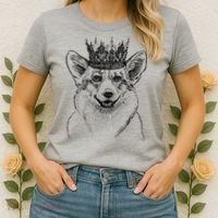 British Corgi Dog Queen Crown Queens Platinum Jubilee Women Women's T-Shirt thumb 2