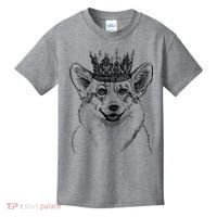 British Corgi Dog Queen Crown Queens Platinum Jubilee Women Kids T-Shirt thumb 0