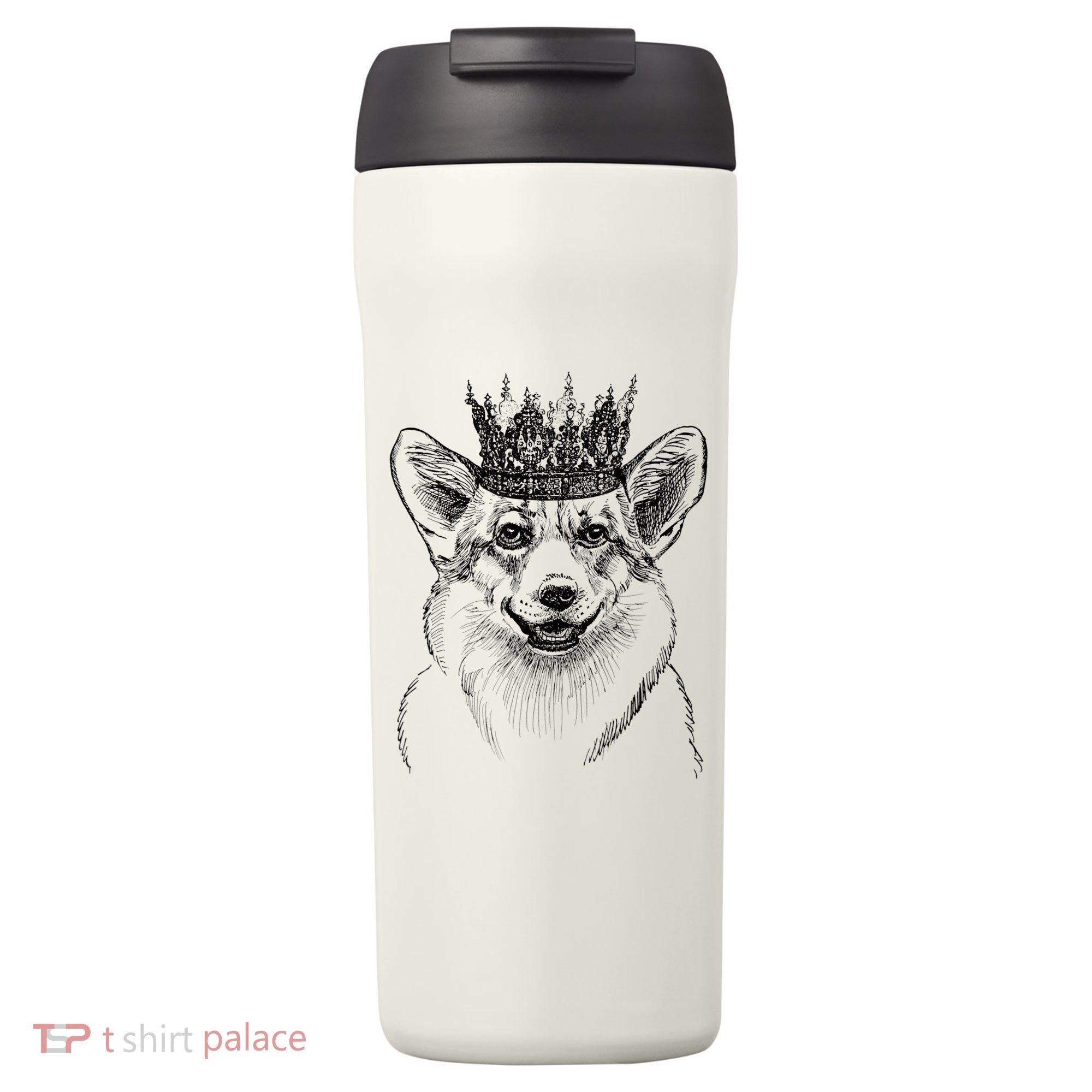 British Corgi Dog Queen Crown Queens Platinum Jubilee Women 24oz Duet Stainless Steel Tumbler