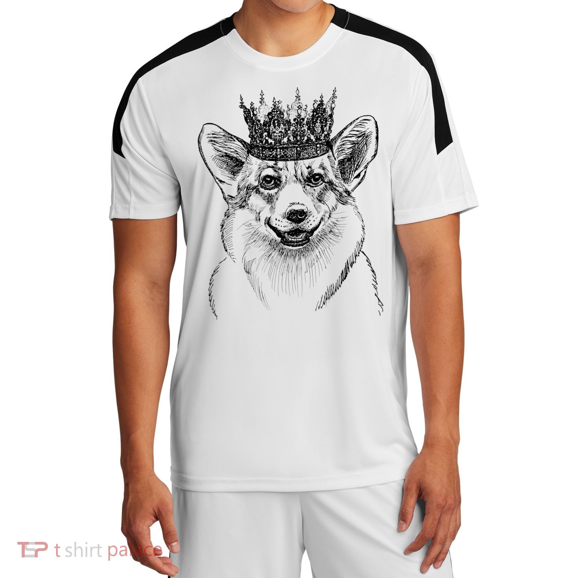 British Corgi Dog Queen Crown Queens Platinum Jubilee Women Sport-Tek Competitor United Soccer Jersey