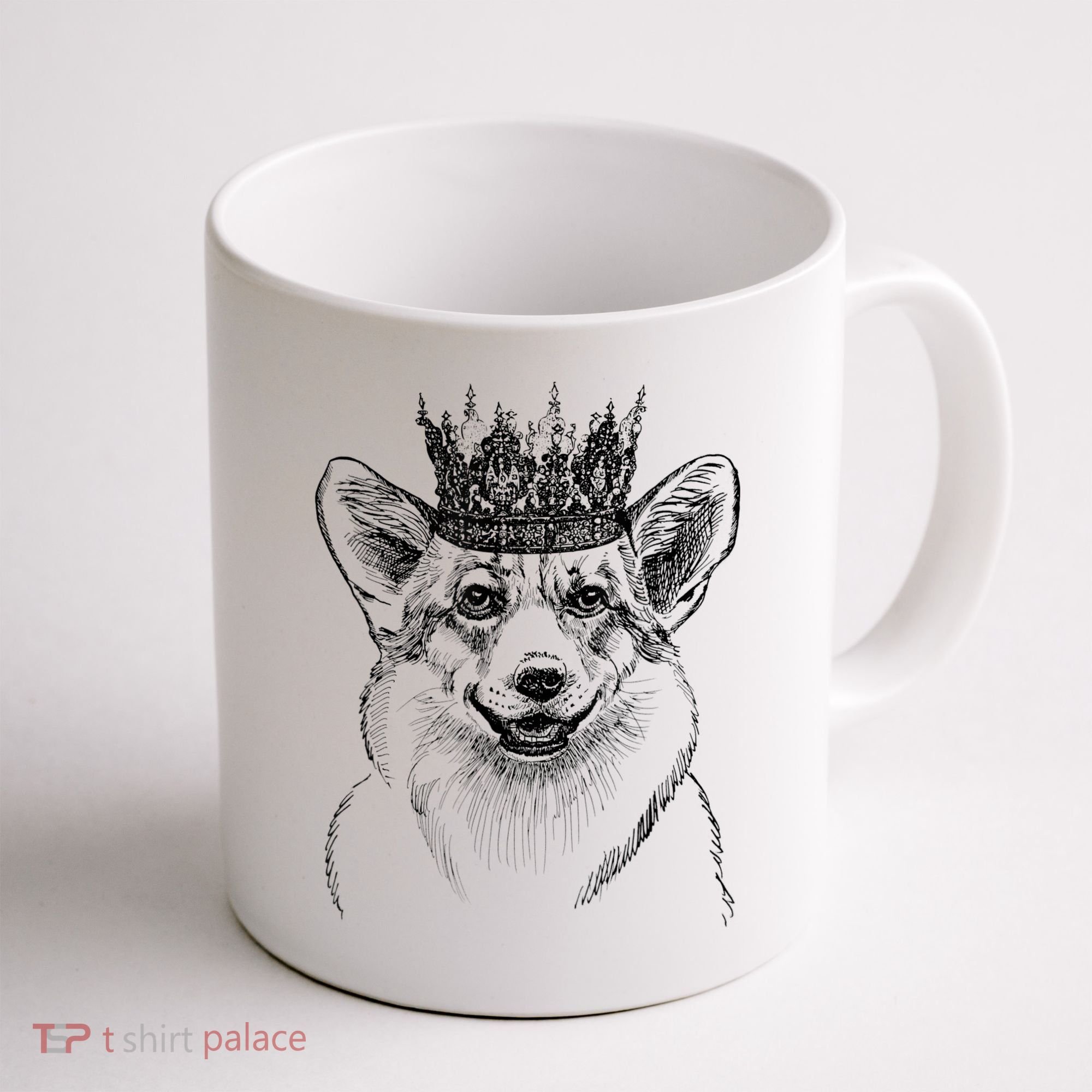 British Corgi Dog Queen Crown Queens Platinum Jubilee Women Coffee Mug