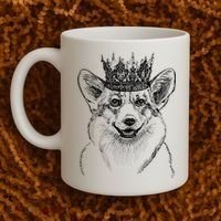 British Corgi Dog Queen Crown Queens Platinum Jubilee Women Coffee Mug thumb 2
