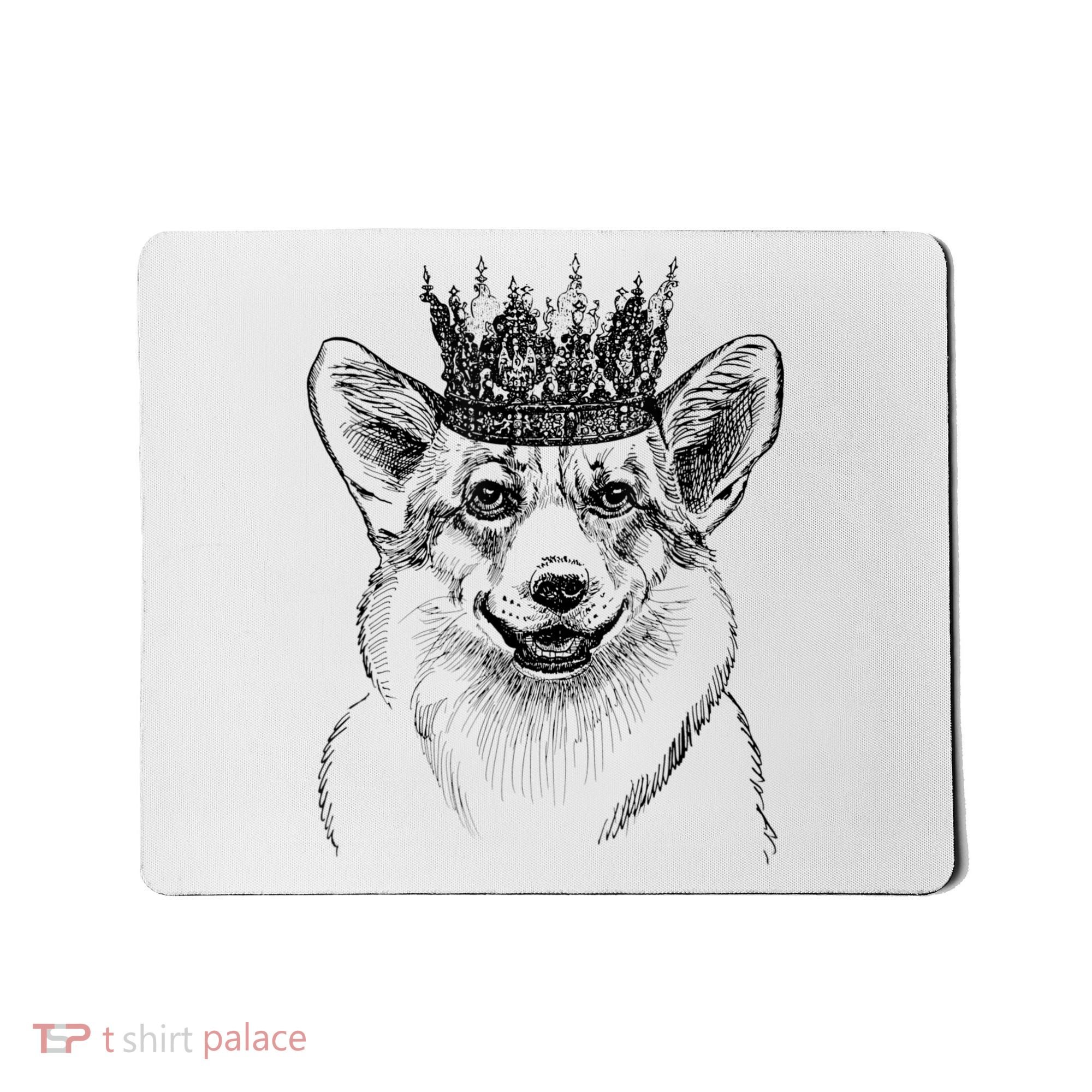 British Corgi Dog Queen Crown Queens Platinum Jubilee Women Mousepad