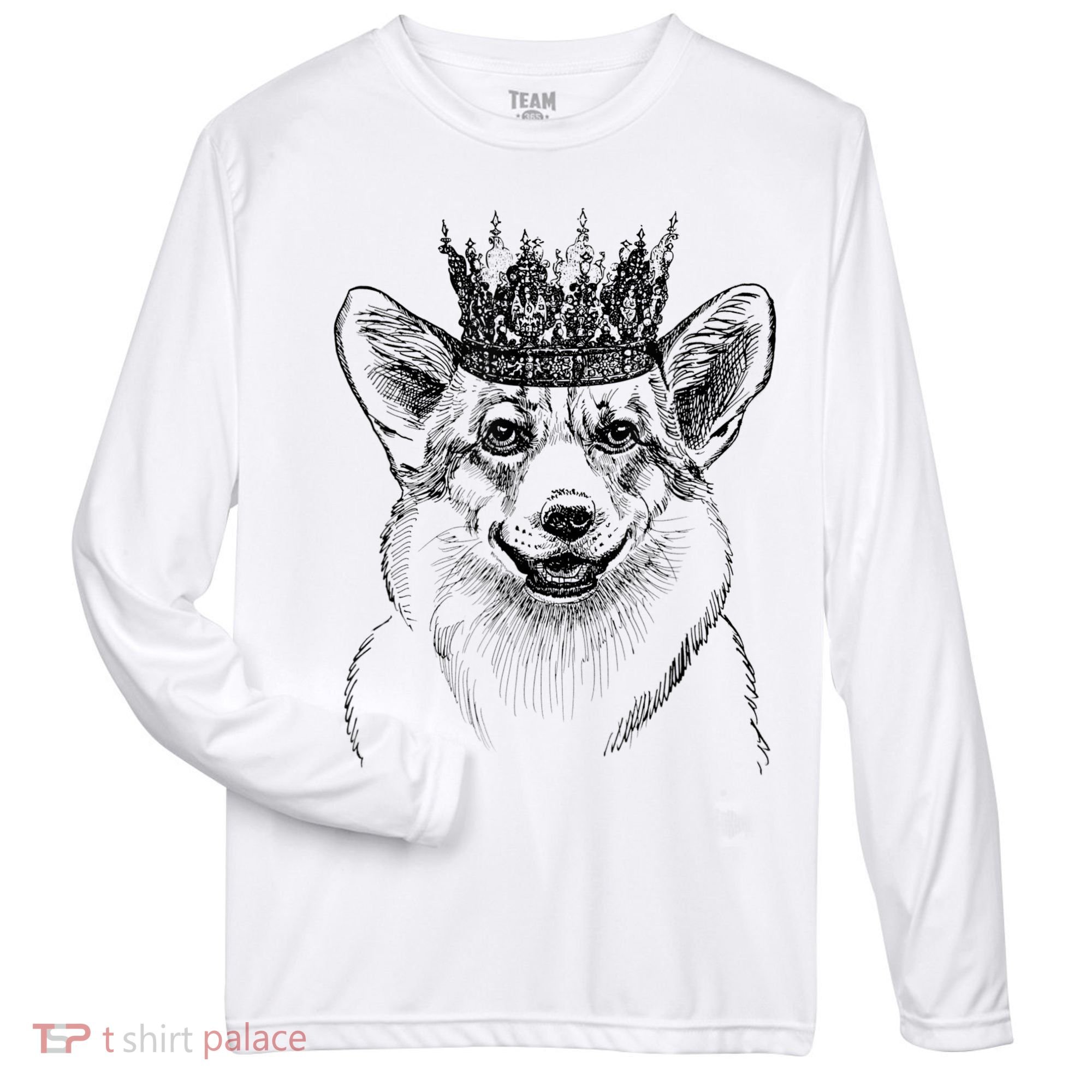 British Corgi Dog Queen Crown Queens Platinum Jubilee Women Zone Performance Long-Sleeve T-Shirt
