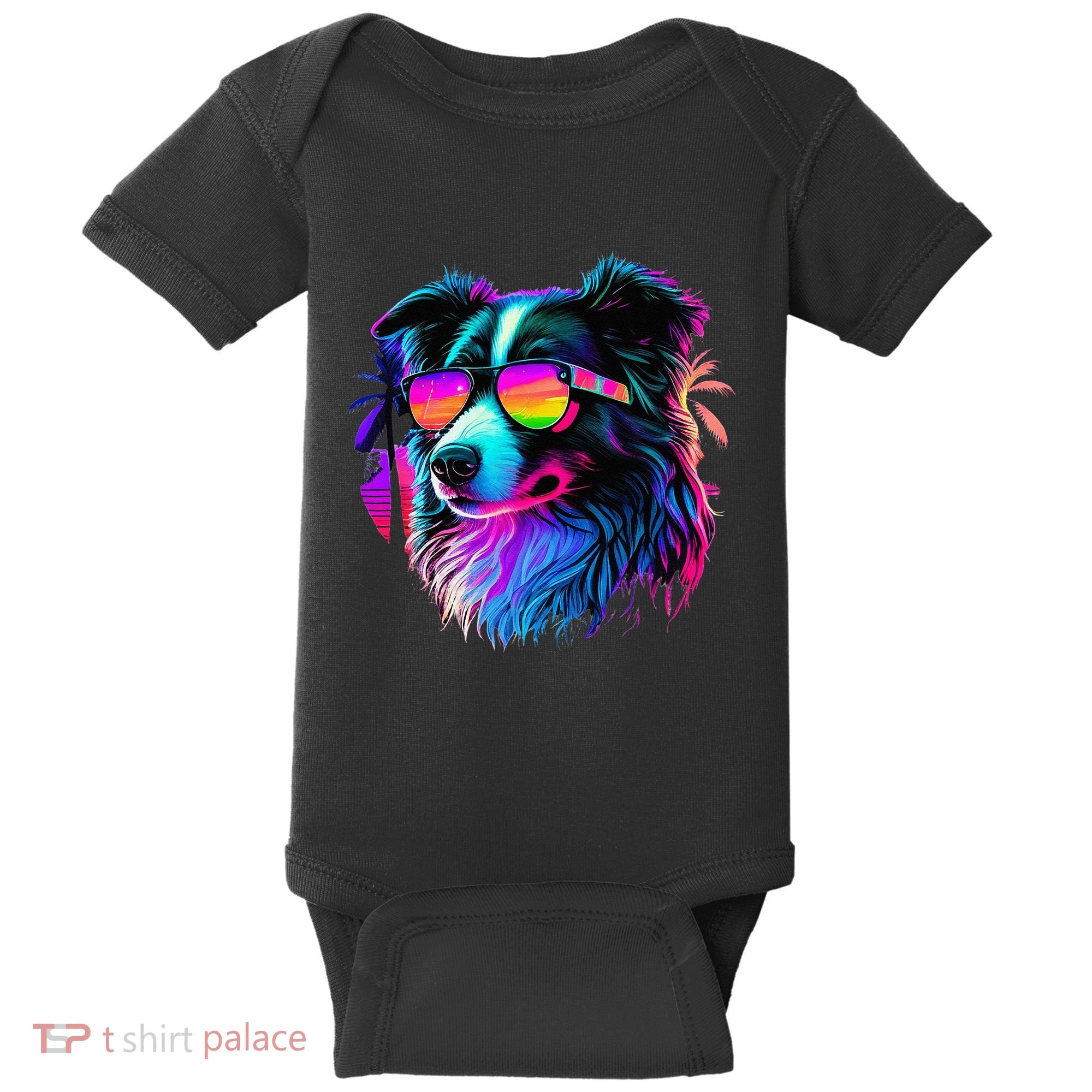 Border Collie Dogs Border Collies Baby Bodysuit