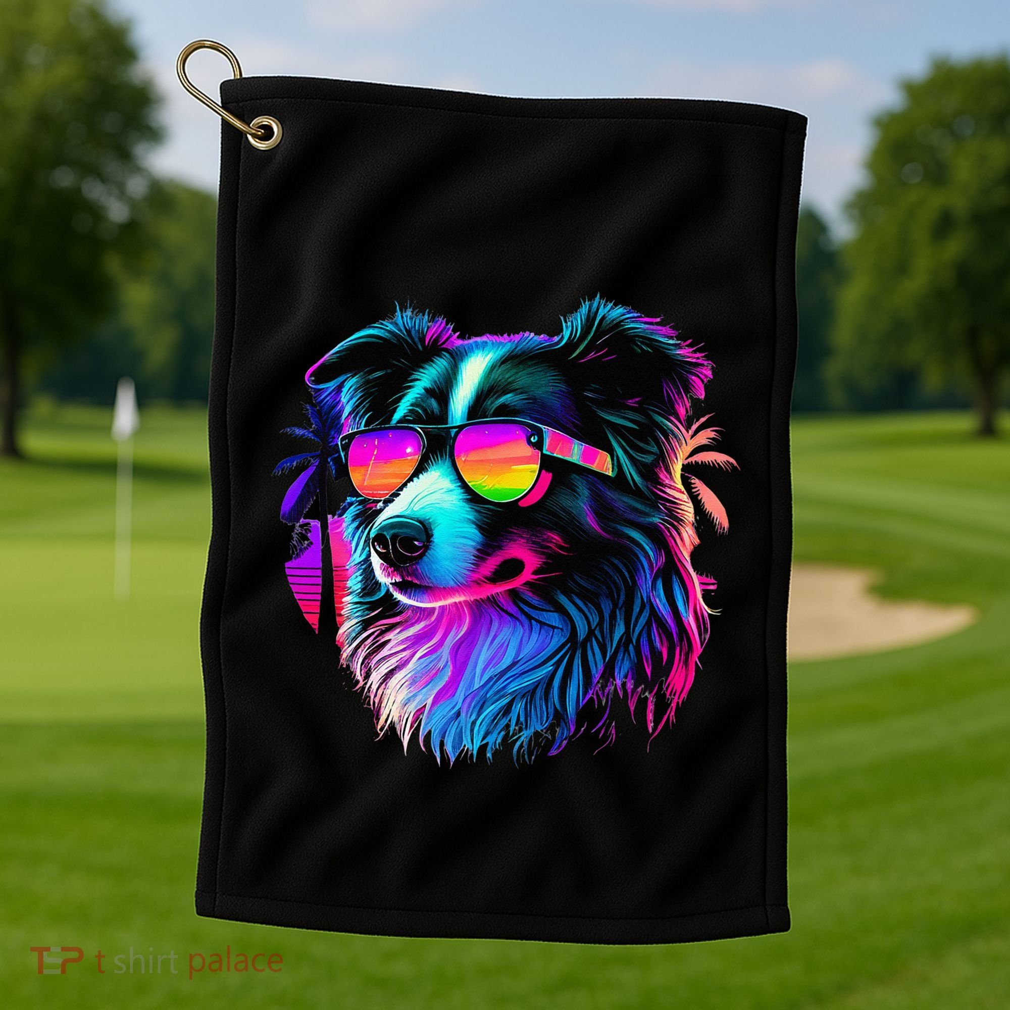 Border Collie Dogs Border Collies Golf Towel