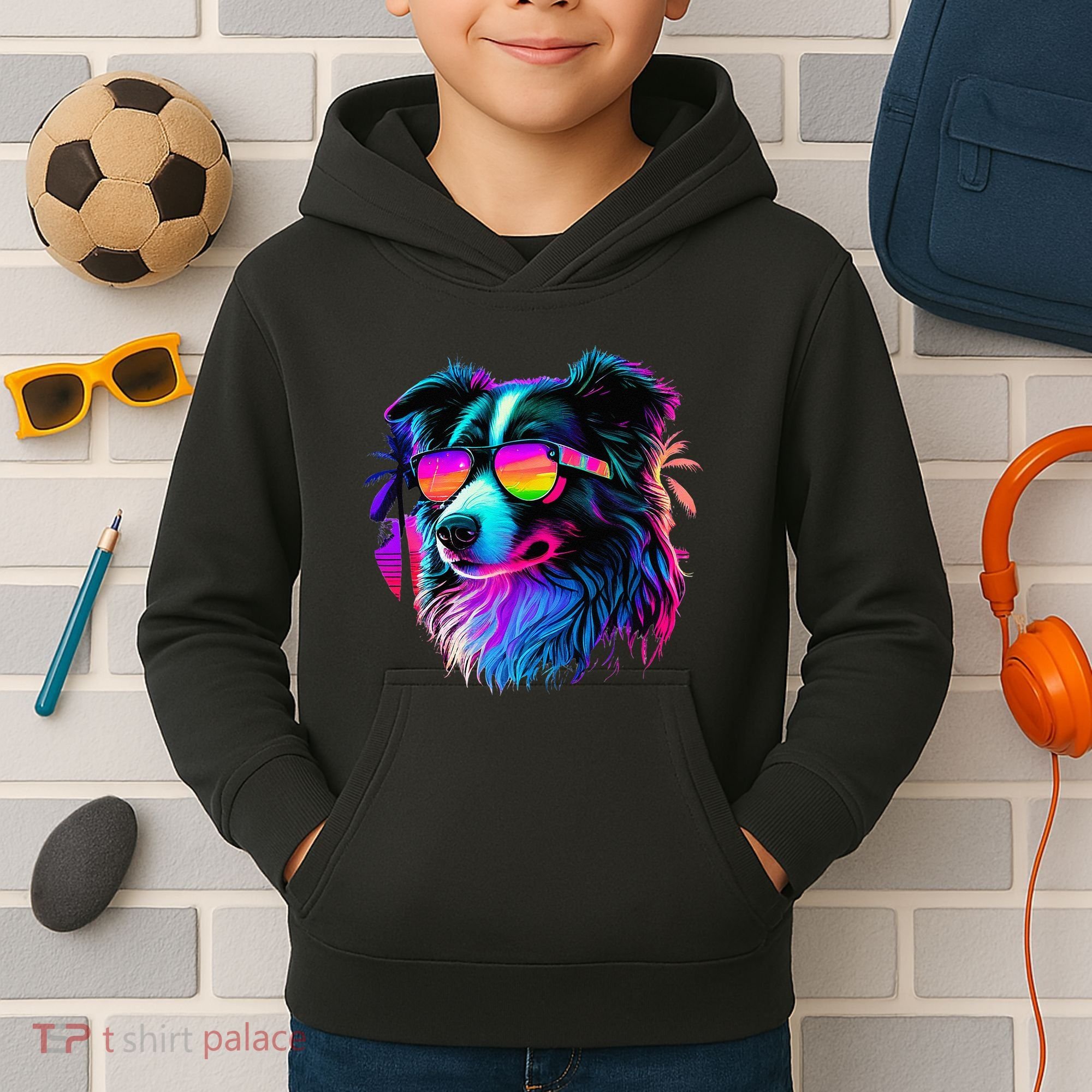 Border Collie Dogs Border Collies Kids Hoodie