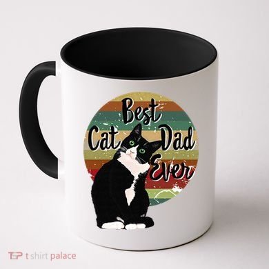 Best Cat Dad Ever Tuxedo Fathers Day Gift Funny Retro Coffee Mug