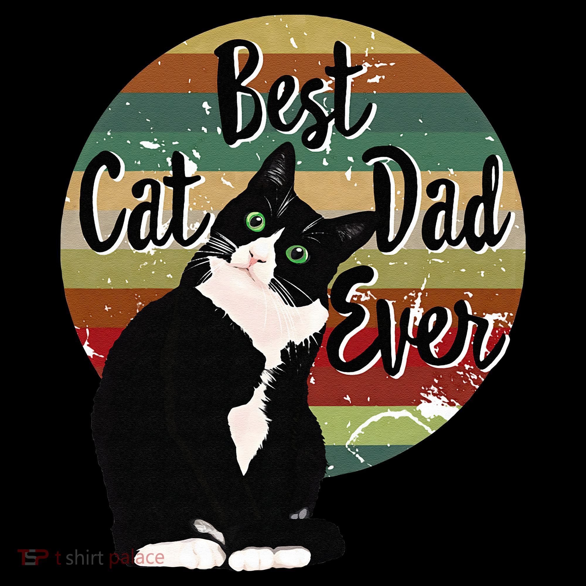 Best Cat Dad Ever Tuxedo Fathers Day Gift Funny Retro Coffee Mug
