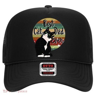 Best Cat Dad Ever Tuxedo Fathers Day Gift Funny Retro Hat