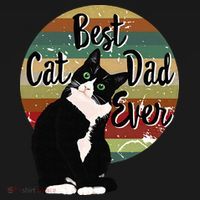 Best Cat Dad Ever Tuxedo Fathers Day Gift Funny Retro Visor thumb 3