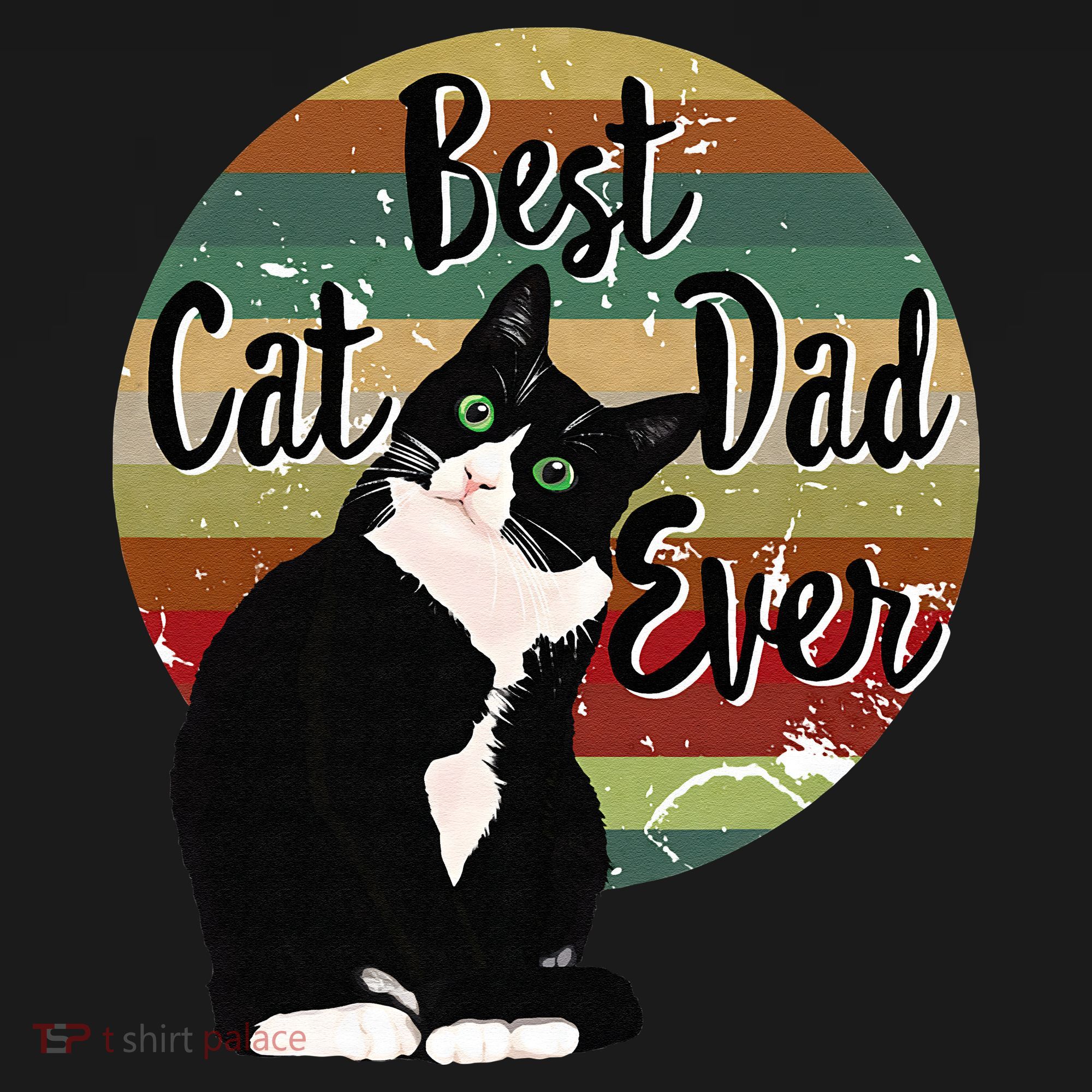 Best Cat Dad Ever Tuxedo Fathers Day Gift Funny Retro Tote Bag