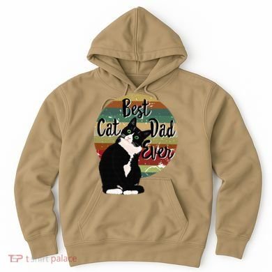 Best Cat Dad Ever Tuxedo Fathers Day Gift Funny Retro Hoodie